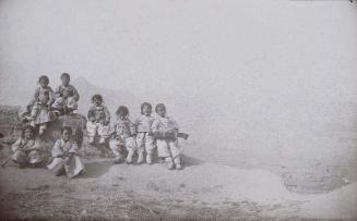 Group of Korean boys on the edge of a steep hill in the center of Seoul (NRICP Relic No.: 2888)