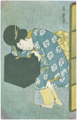 Reproduction of: Woman Falling Asleep While Reading