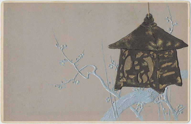 Lantern and Branch of Flowering Plum