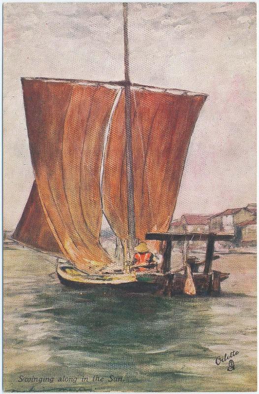 Swinging along in the Sun, from the series Fair Japan–Souvenir of Japan-British Exhibition, 1910, in Raphael Tuck & Sons 'Ollette' Postacard 7911