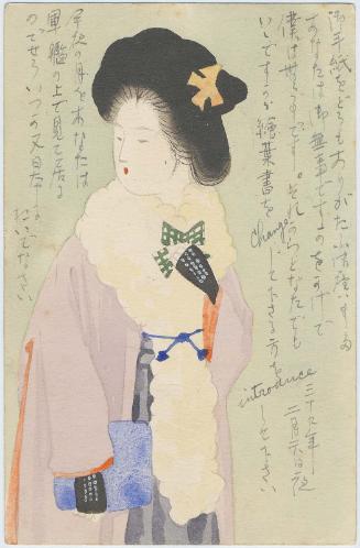 Woman with Fur Scarf