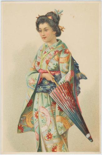 Woman in Kimono with Umbrella