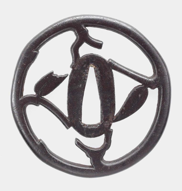 Tsuba with design of bamboo