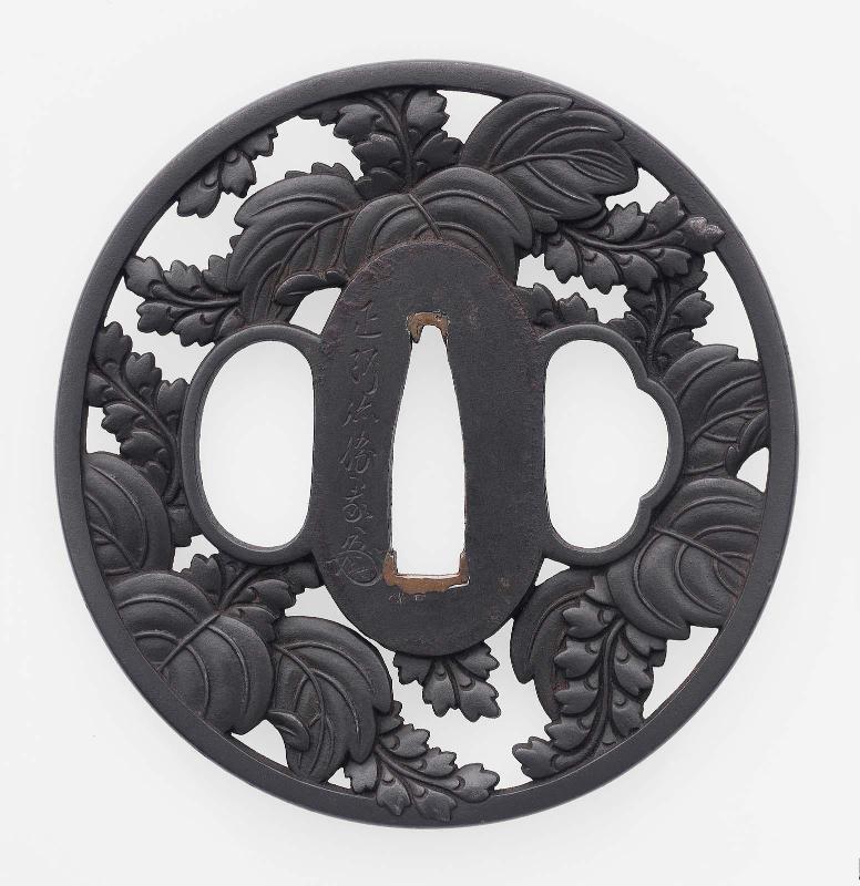 Tsuba with design of paulownia