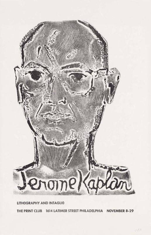Self-Portrait (Exhibition Poster for The Print Club, Philadelphia)
