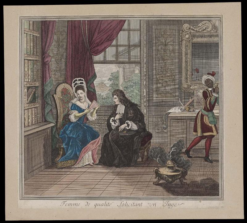 Femme de qualité Solicitant un Juge