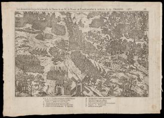 La Deuxiesme charge de la bataille de Dreux là ou M. Le Prince de Condé poursuit la victoire, le 19 Decembre, 1562. From series: Histoires diverses.