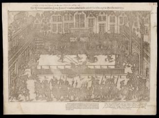 Le Tournoy ou le Roi Henry II fut blessé à mort, le dernier le Juin, 1559. From series: Histoires diverses.