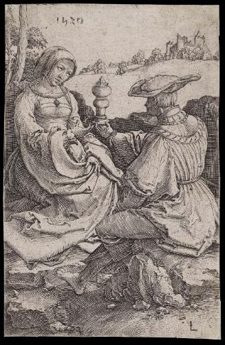 A Man and Woman seated in a Landscape