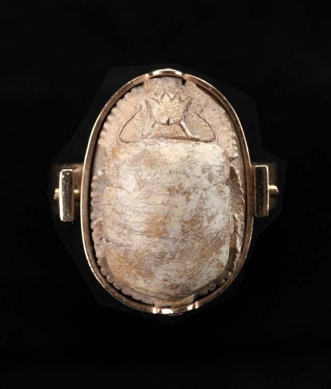 Scarab in a ring mount