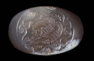 Chalcedony ring with intaglio bezel