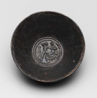 Bowl with relief medallion of a satyr and a hermaphrodite