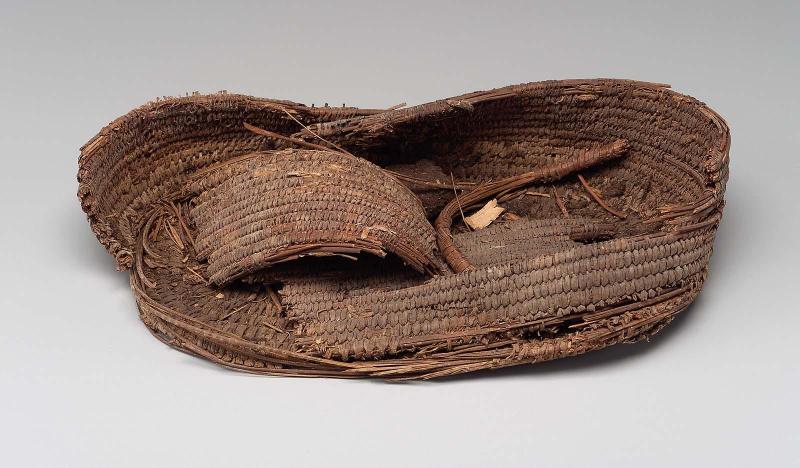 Basket with food remains