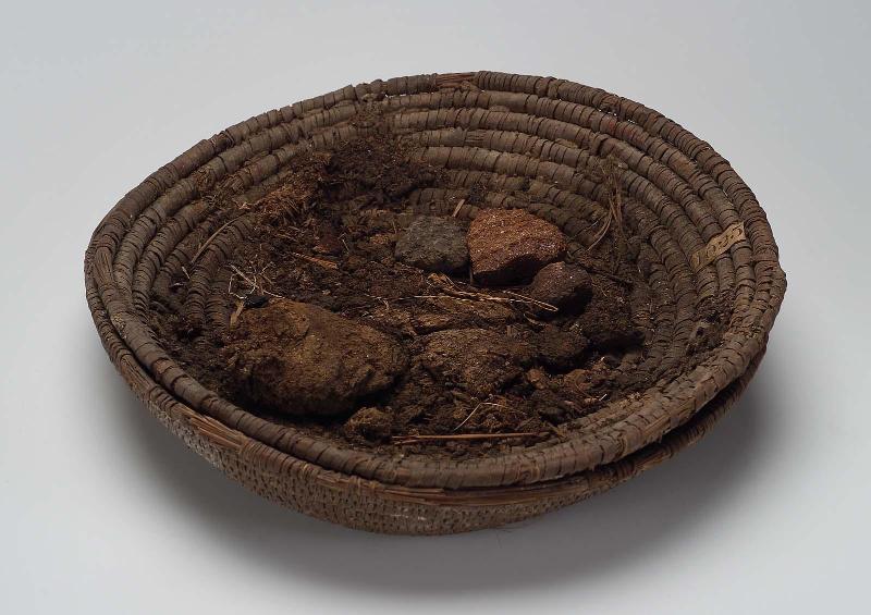 Basket with food remains