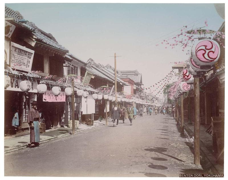 View of Benten-dori, Yokohama
