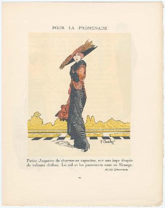 "Pour la Promenade," advertisement from Gazette du Bon Ton, Volume 1, No. 1, p. 29