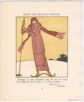 "Pour les Sports D'Hiver," advertisement from Gazette du Bon Ton, Vol. 1, No. 3, p. 95