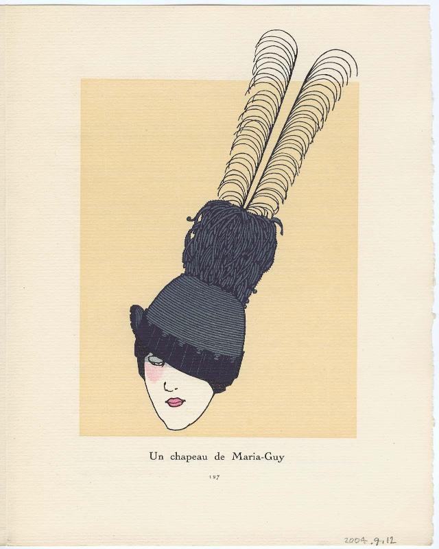 "Un chapeau de Maria-Guy," advertisement from Gazette du Bon Ton, Volume 1, No. 4