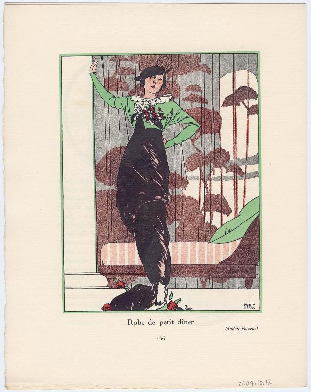 "Robe de petit dîner," advertisement from Gazette du Bon Ton, Volume 1, No. 5