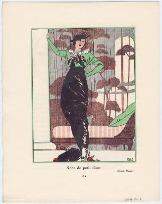 "Robe de petit dîner," advertisement from Gazette du Bon Ton, Volume 1, No. 5