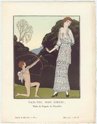 "Tais-Toi, Mon Cœur!.. - Robe de lingerie de Dœuillet," plate VI from Gazette du Bon Ton, Volume 2, No. 7