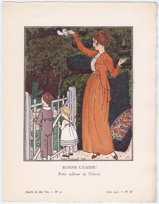 "Bonne Chasse! - Petit tailleur de Chéruit," plate IX from Gazette du Bon Ton, Volume 2, No. 10