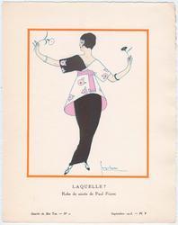 "Laquelle? - Robe de soirée de Paul Poiret," plate V from Gazette du Bon Ton, Volume 2, No. 11