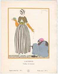 "L'Aumone - Tailleur de fantaisie," plate 11 from Gazette du Bon Ton, Volume 1, No. 2
