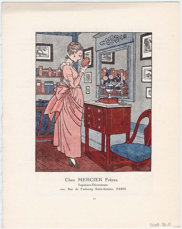 "Chez Mercier Frères," advertisement from Gazette du Bon Ton, Volume 1, No. 3, p. IV