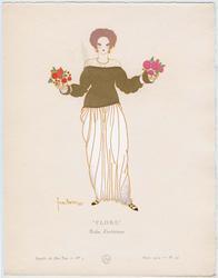"Flore - Robe d'intérieur," plate 22 from Gazette du Bon Ton, Volume 1, No. 3