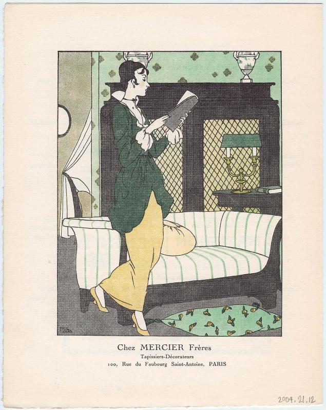 "Chez Mercier Frères," advertisement from Gazette du Bon Ton, Volume 1, No. 4, p. IV