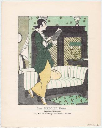 "Chez Mercier Frères," advertisement from Gazette du Bon Ton, Volume 1, No. 4, p. IV