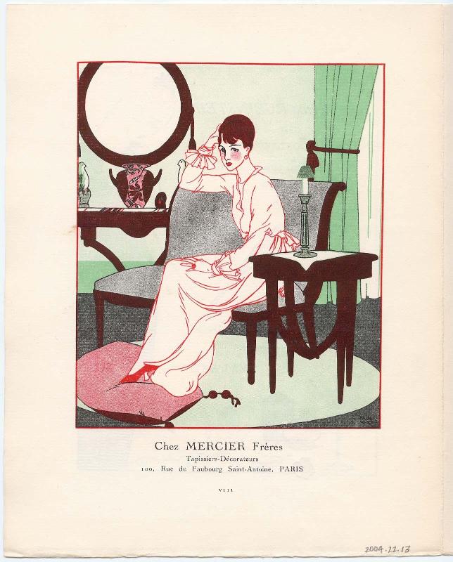 "Chez Mercier Frères," advertisement from Gazette du Bon Ton, Volume 1, No. 5, p. VIII