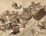 Warriors rushing through gates and overtaking fleeing victims