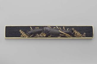 Kozuka with design of carp and weeds