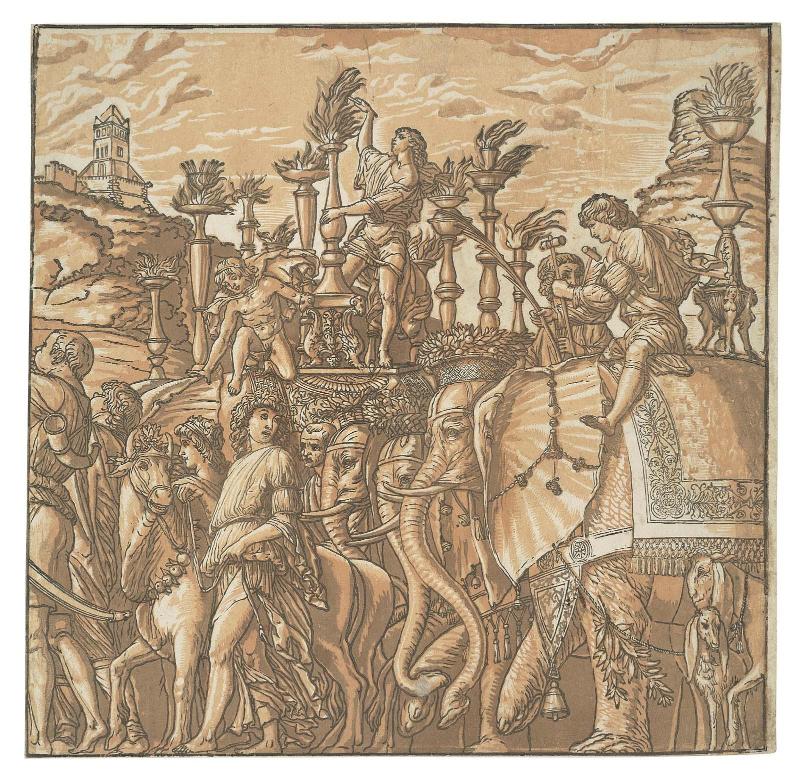 The Triumph of Caesar, Plate 5: Elephants and Torches