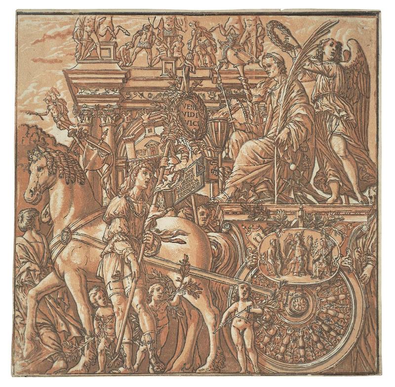 The Triumph of Caesar, Plate 9: Julius Caesar on his Chariot