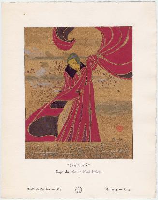 "'Danaé' - Cape du soir de Paul Poiret," plate 47 from Gazette du Bon Ton, Volume 1, No. 5