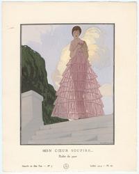 "Mon Cœur Soupire... - Robe de parc," plate 62 from Gazette du Bon Ton, Volume 2, No. 7