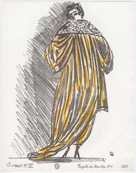 "Modes de Printemps. Soieries de Bianchini-Férier & Cie," croquis VII from Gazette du Bon Ton, Volume 1, No. 1
