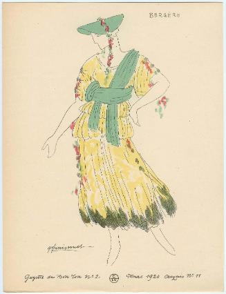 "Maquettes de Costumes pour le 'Conte d'Hiver,'" croquis 11 from Gazette du Bon Ton, Volume 1, No. 2