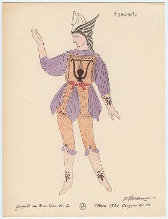 "Maquettes de Costumes pour le 'Conte d'Hiver,'" croquis 14 from Gazette du Bon Ton, Volume 1, No. 2