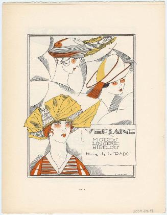"Verlaine - Modes Lingerie Bibelots," advertisement from Gazette du Bon Ton, Volume 1, No. 2, p. XIII