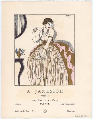 "A. Janesich - Joaillier," advertisement from Gazette du Bon Ton, Volume 1, No. 2