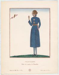 "Printemps - Robe du matin, de Dœuillet," plate 15 from Gazette du Bon Ton, Volume 1, No. 2
