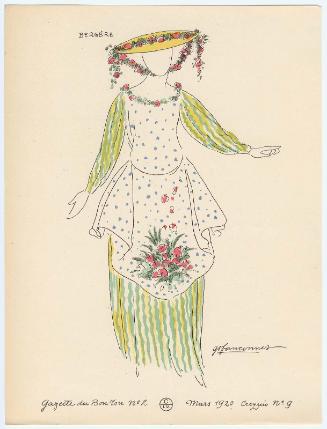 "Maquettes de Costumes pour le 'Conte d'Hiver,'" croquis 9 from Gazette du Bon Ton, Volume 1, No. 2