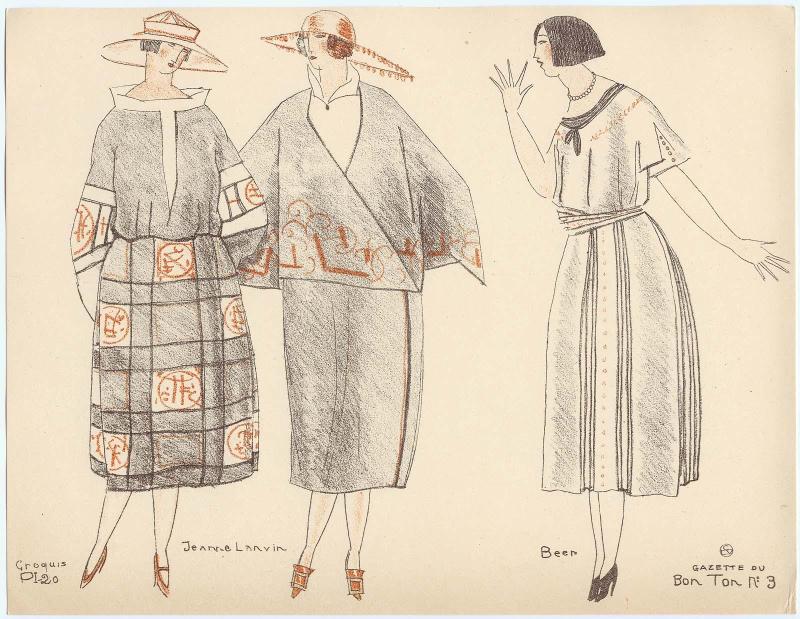 "Modes d'Été," croquis 20 from Gazette du Bon Ton, Volume 1, No. 3