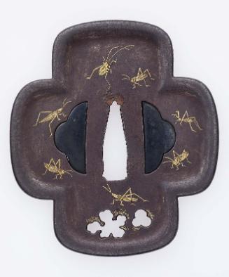 Tsuba with design of insects