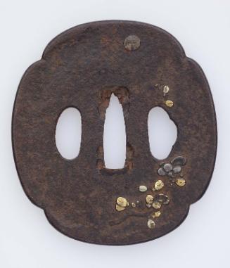 Tsuba with design of flowering branch