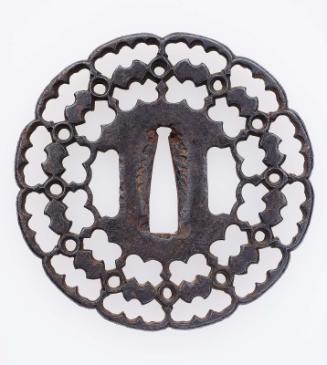 Tsuba with design of merchants' weights